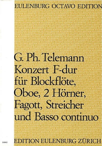 G.P. Telemann: Konzert F-Dur (Part.)