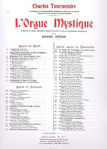 C. Tournemire: L'Orgue mystique Vol.44, Org