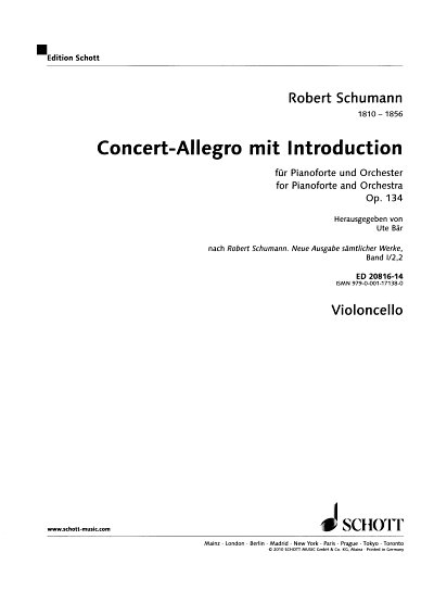 R. Schumann: Concert-Allegro mit Introduction, KlavOrch (Vc)