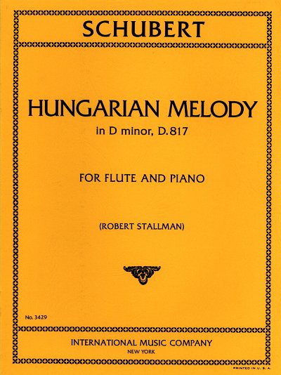 F. Schubert: Hungarian Melody In Re Min D. 817 (Stallman, Fl