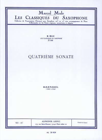 G.F. Händel: Flute Sonata No.4 (Part.)
