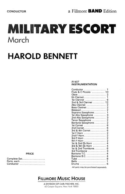 H. Bennett: Military Escort