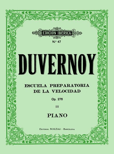 J.-B. Duvernoy: Escuela Preparatoria de la Velocidad o, Klav