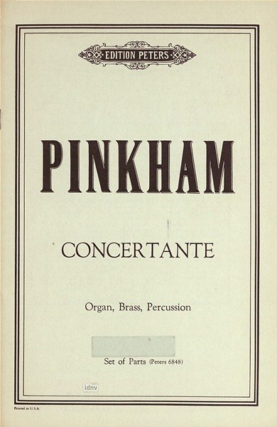 D. Pinkham: Concertante