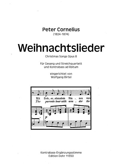 P. Cornelius: Weihnachtslieder op. 8, GesStr4