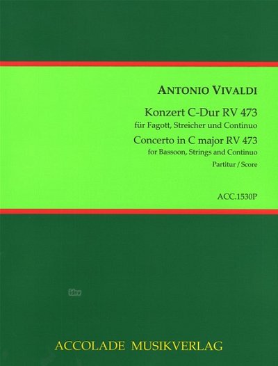 A. Vivaldi: Konzert Nr. 9 RV 473 C-Dur, FagStrBc (Part.)