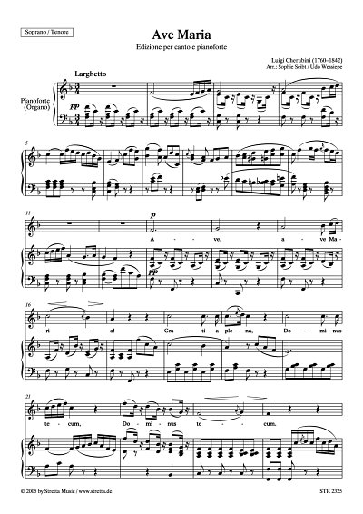 DL: L. Cherubini: Ave Maria fuer Singstimme und Klavier (Org