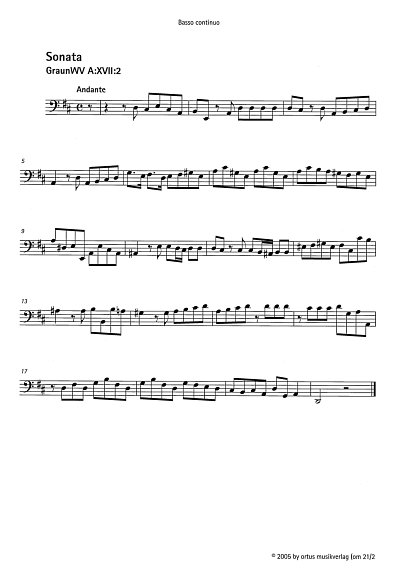 J.G. Graun: 8 Sonaten Graunwv A/17