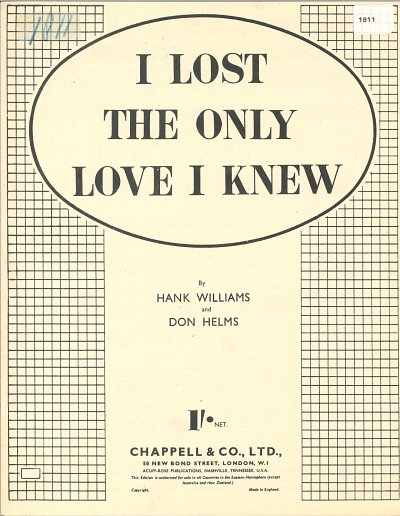DL: H. Williams: I Lost The Only Love I Knew, GesKlavGit