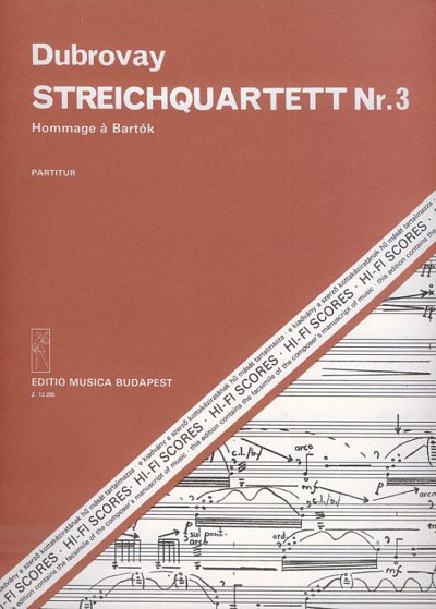 L. Dubrovay: Streichquartett Nr. 3, 2VlVaVc (Part.)
