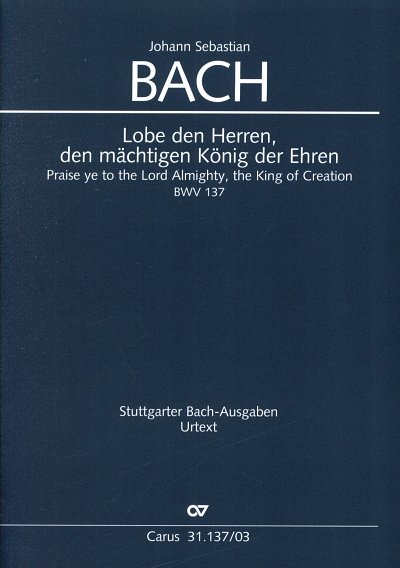 J.S. Bach: Lobe den Herren, den mächtigen , 4GesGchOrch (KA)