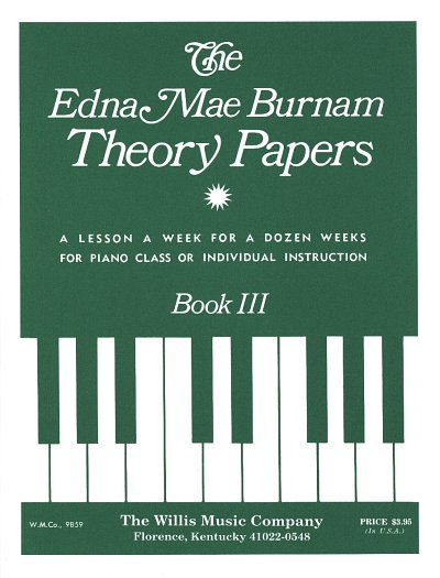 The Edna Mae Burnham Theory Papers, Klav
