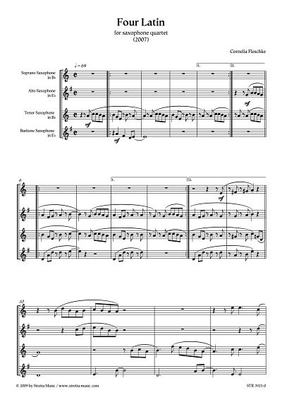 DL: C. Fleschke: Four Latin for saxophone quartet / (2007)
