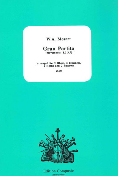 W.A. Mozart: Gran Partita (Serenade 10, 2Ob2Kl2Hr2Fa (Pa+St)
