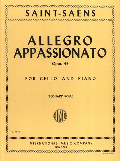 C. Saint-Saëns: Allegro appassionato op. , VcKlav (KlavpaSt)