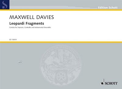 P. Maxwell Davies: Leopardi Fragments op. 18  (Stp)