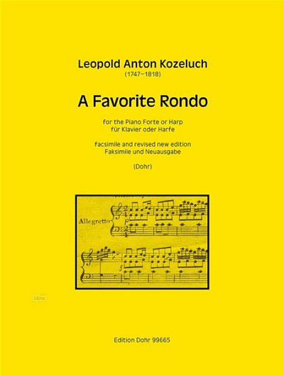 L.A. Kozeluh: A favorite Rondo , Klav/Hrf