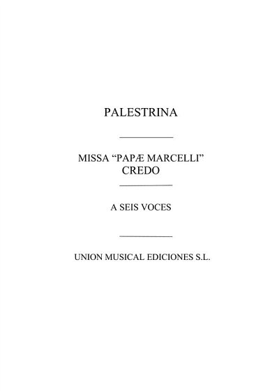 G.P. da Palestrina: Credo de la Misa 
