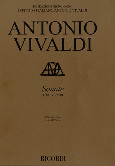 A. Vivaldi: Antonio Vivaldi, Sonate RV 815 e R, VlBc (Part.)