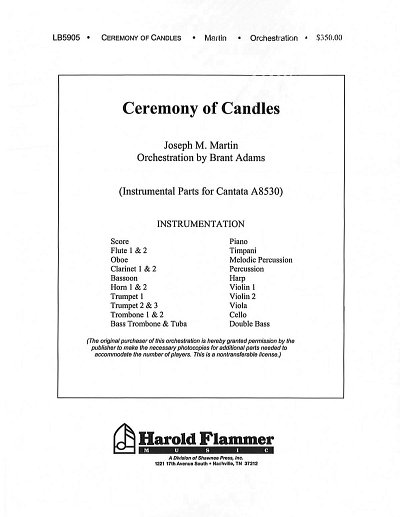 J. Martin: Ceremony of Candles, Sinfo (Pa+St)