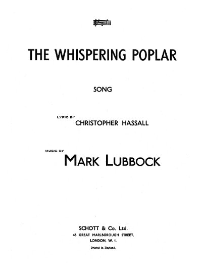 Lubbock, Mark H.: The Whispering Poplar