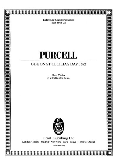 H. Purcell: Ode On St Cecilia's Day (1692)