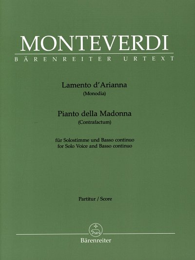 C. Monteverdi: Lamento d' Arianna (Monodia) /, GesBc (Pa+St)