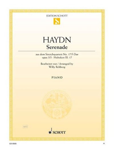 J. Haydn: Serenade op. 3/5 Hob. III:17 , Klav