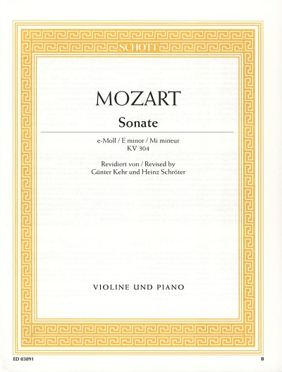 W.A. Mozart: Sonate e-Moll KV 304 , VlKlav