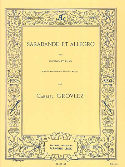 G. Grovlez: Sarabande et Allegro for Oboe, ObKlav (KlavpaSt)