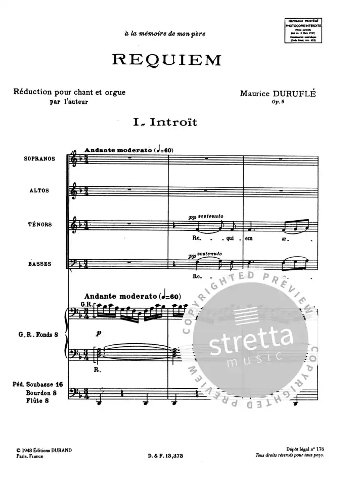 M. Duruflé: Requiem op. 9, 2GesGchOrg (OrgA) (1)