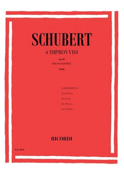 F. Schubert: 4 Improvvisi Op. 90 D. 899, Klav