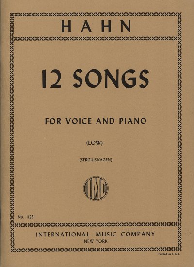 R. Hahn: 12 Lieder