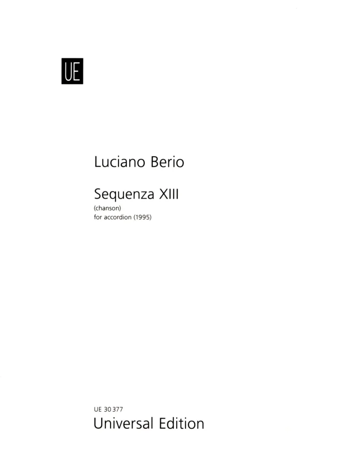 L. Berio: Sequenza XIII  (0)