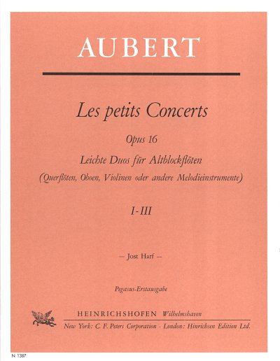 Aubert Jacques: Les Petit Concerts Op 16 Nr 1-3