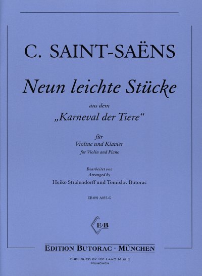 C. Saint-Saëns: Neun leichte Stücke aus d, VlKlav (KlavpaSt)