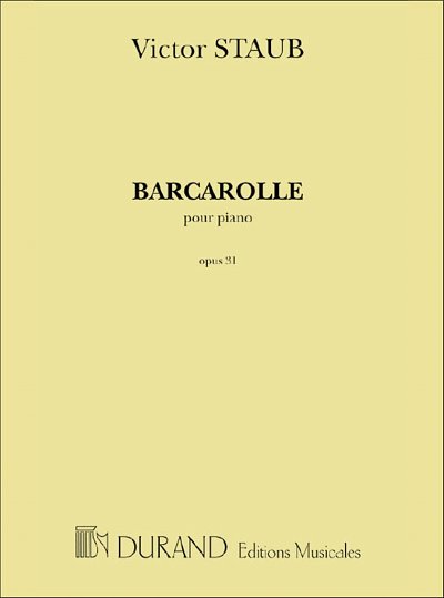 Barcarolle, Opus 31 , Klav
