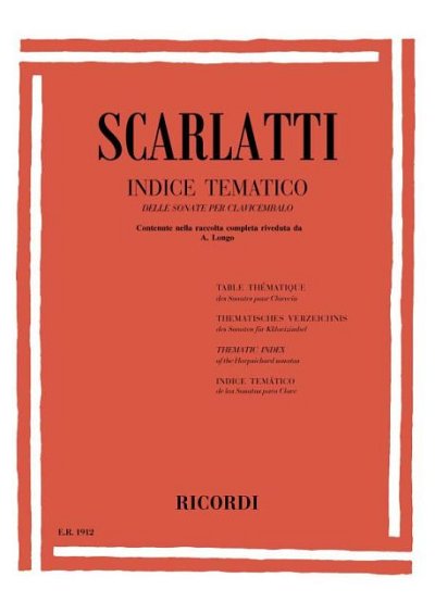 D. Scarlatti: Thematisches Verzeichnis der S, Cemb/Klav (Bu)