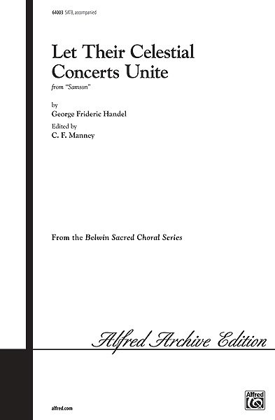 G.F. Händel: Let Their Celestial Concerts U, Gch;Klav (Chpa)