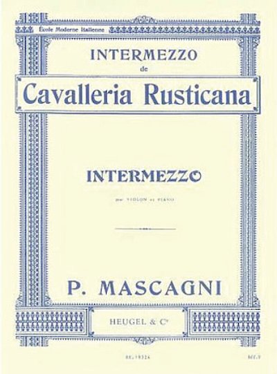 P. Mascagni: Intermezzo de Cavalleria Rusticana, VlKlav (Bu)