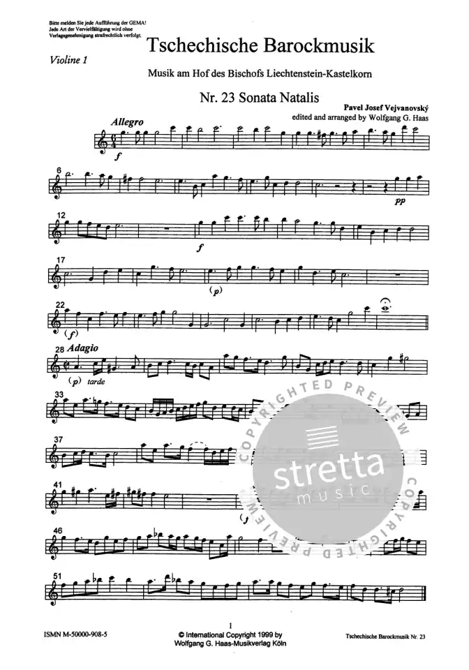 P.J. Vejvanovsky: Sonata Natalis Tschechische Barockmusik 23 (4)