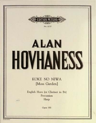 A. Hovhaness: Koke no Niwa [Moss Garden] op. 181