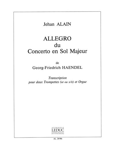 G.F. Händel: Allegro (Part.)