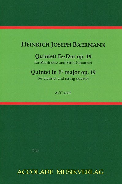 Baermann Heinrich Joseph: Quintett Es-Dur Op 19