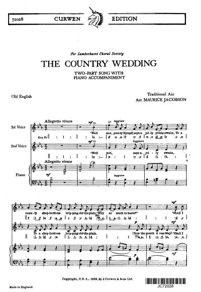 M. Jacobson: The Country Wedding, Ch2Klav (Chpa)