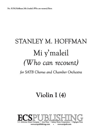 S.M. Hoffman: Mi y'maleil (Who can recount)