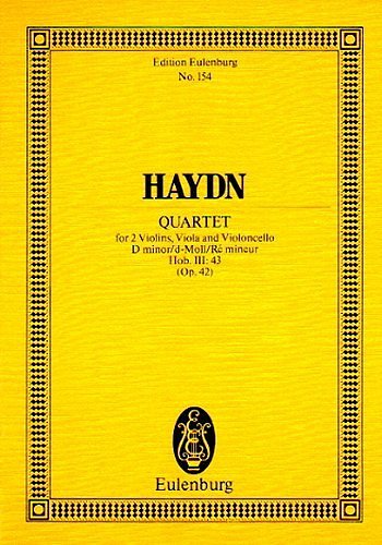 J. Haydn: Quartett D-Moll Op 42 Hob 3/43 Eulenburg Studienpa