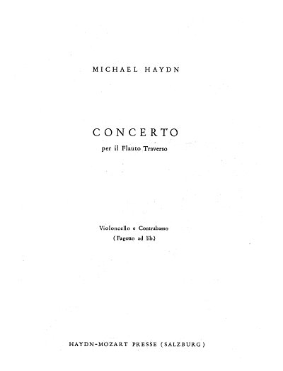 AQ: M. Haydn: Concerto per il Flauto Traverso  (B-Ware)