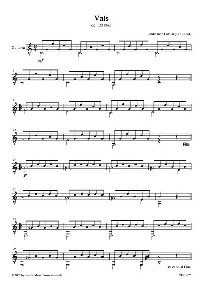 DL: F. Carulli: Vals op. 121, Nr. 1