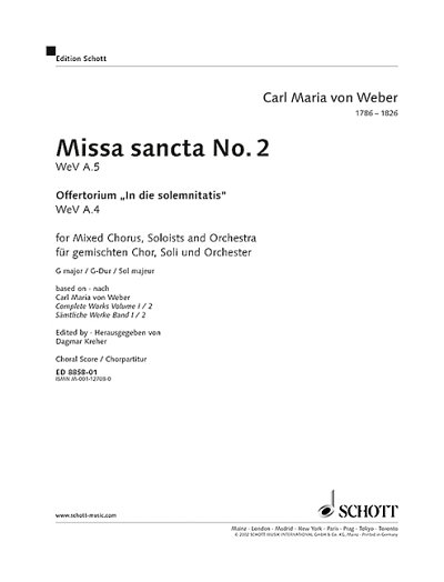 C.M. von Weber: Missa sancta Nr. 2 G-Dur